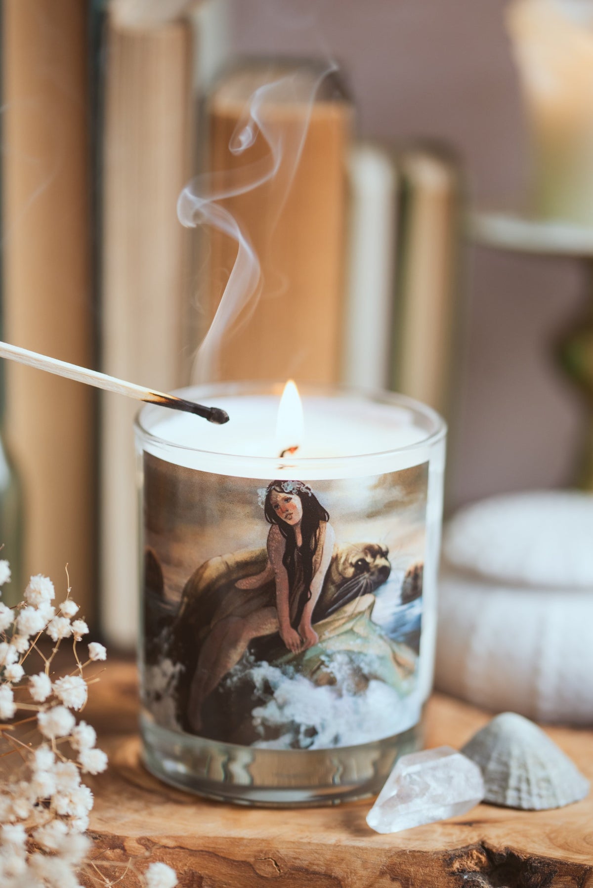 Selkie Tide aromatherapy candle with lemon verbena, lavender, ylang ylang & cedarwood – Black Mountain Candles